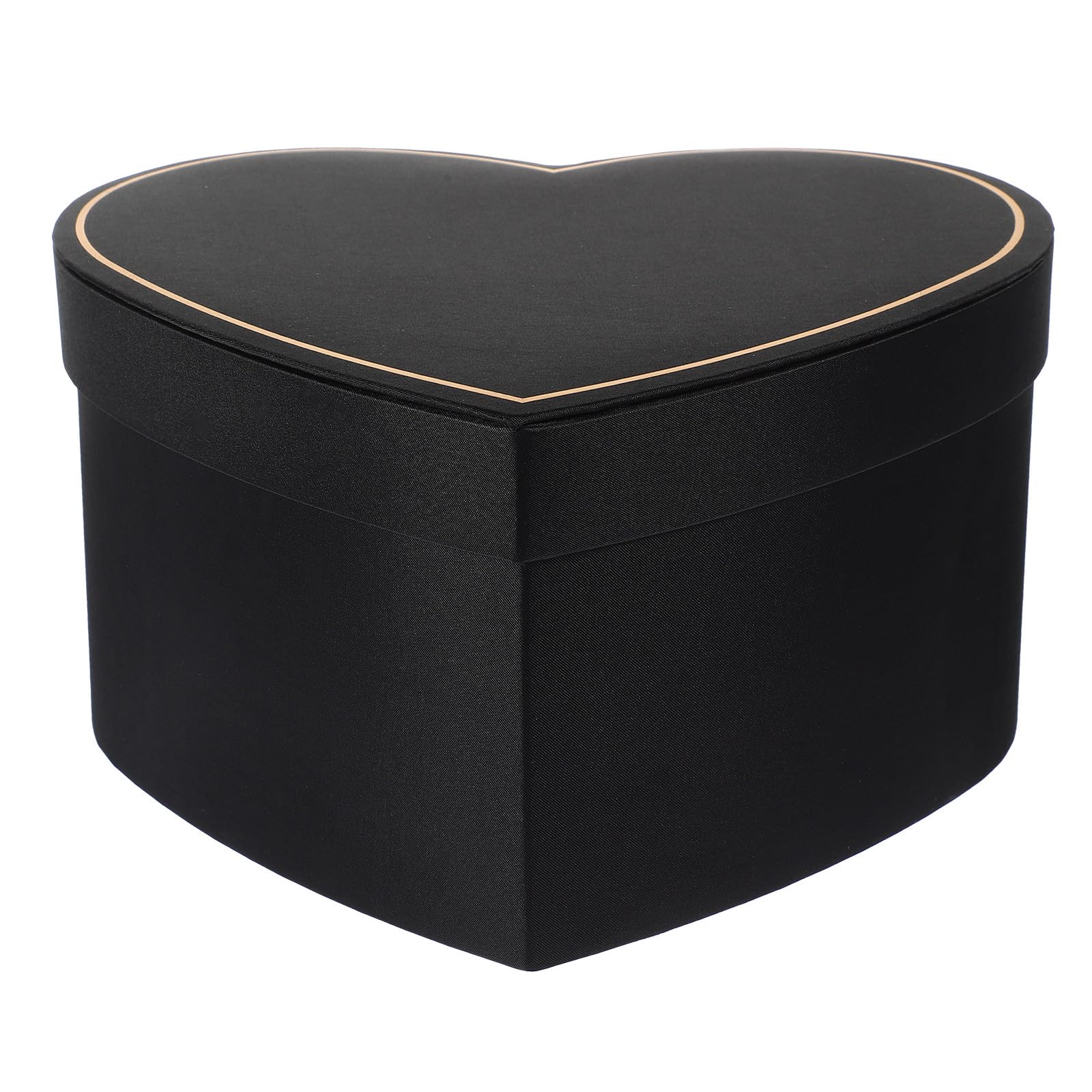 Vaguelly Herzförmige Geschenkboxen in Schwarz aus Stoff mit Deckel Blumenkästen für Abschlussfeier und Kreative Geschenkverpackung