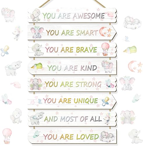 Elephant Room Decor for Boys Girls Kids Room Decor, Elephant Wall Art, Little Kids Bedroom Decorations,Toddler Classroom Deco for Boys, Bedroom Deco for children(Elephant)