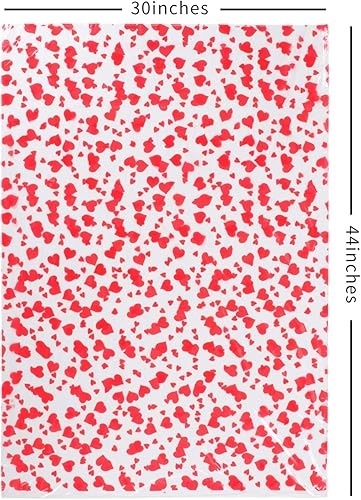Miniatura 2 de Kolewo4ever Paquete de 20 bolsas de cesta de San Valentín con lazo de 30 x 44 pulgadas, paquete de 10 bolsas de embalaje, celofán, envoltura de