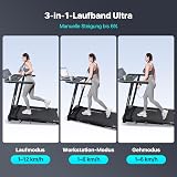 Mobvoi Home Smart AI Treadmill Ultra 6% Incline 3 in 1 Walking Pad Treadmills for Home Office TicSports APP 2.5HP Running Treadmill Handrail Holder for Cup Phone Laptop Speaker 12 KMH 120KG - 2