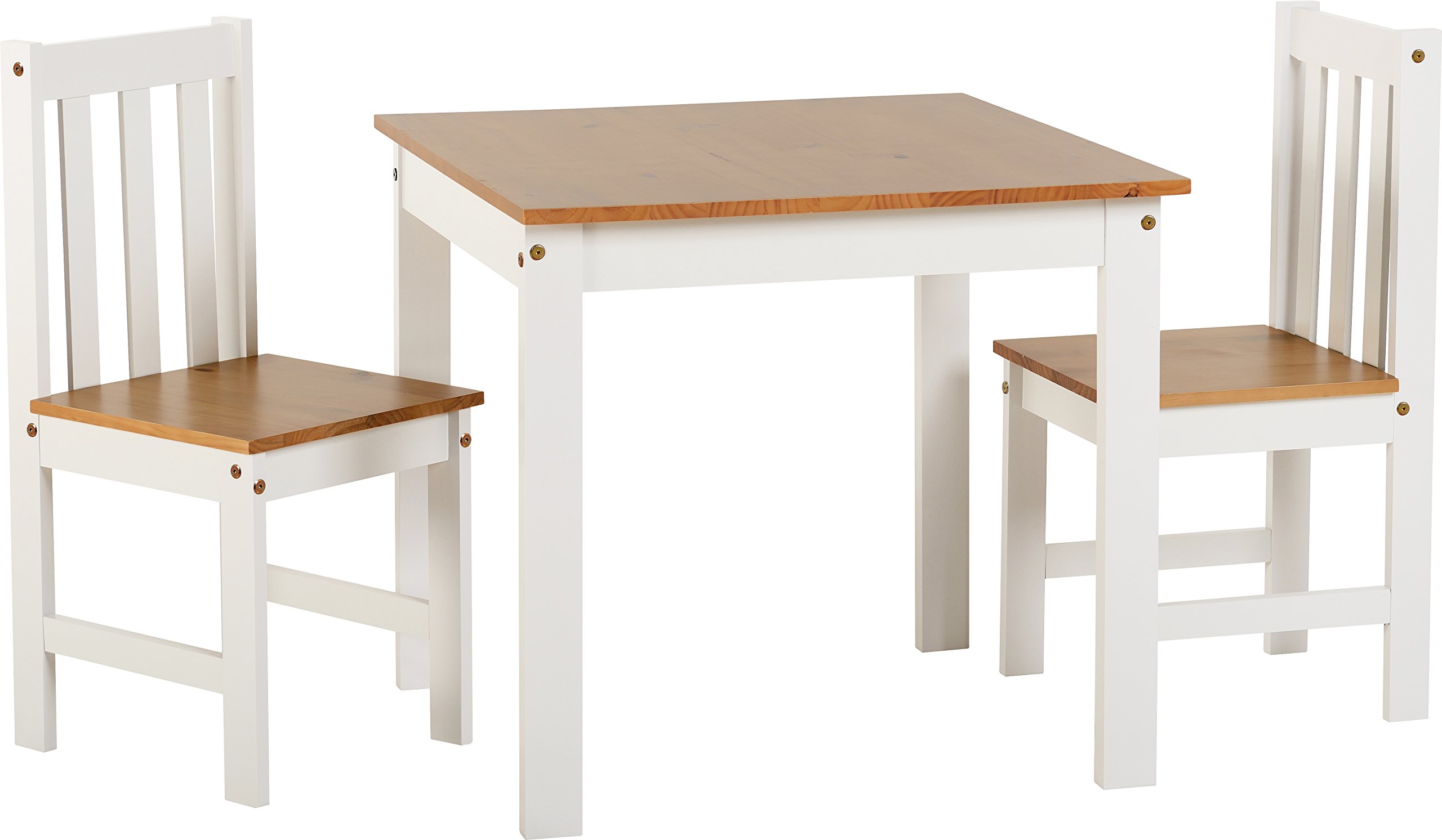 Seconique Ludlow 2 Seater Dining Set - White and Oak Effect - 2 Seater