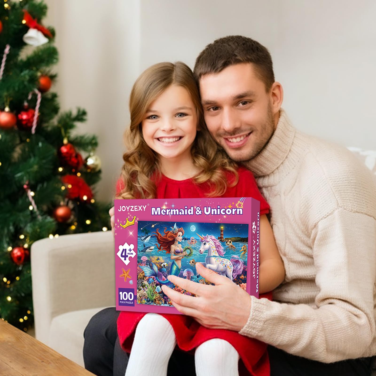 Amazon | JOYZEXY 100ピースパズル 4~6~8歳の子供向け マーメイドと