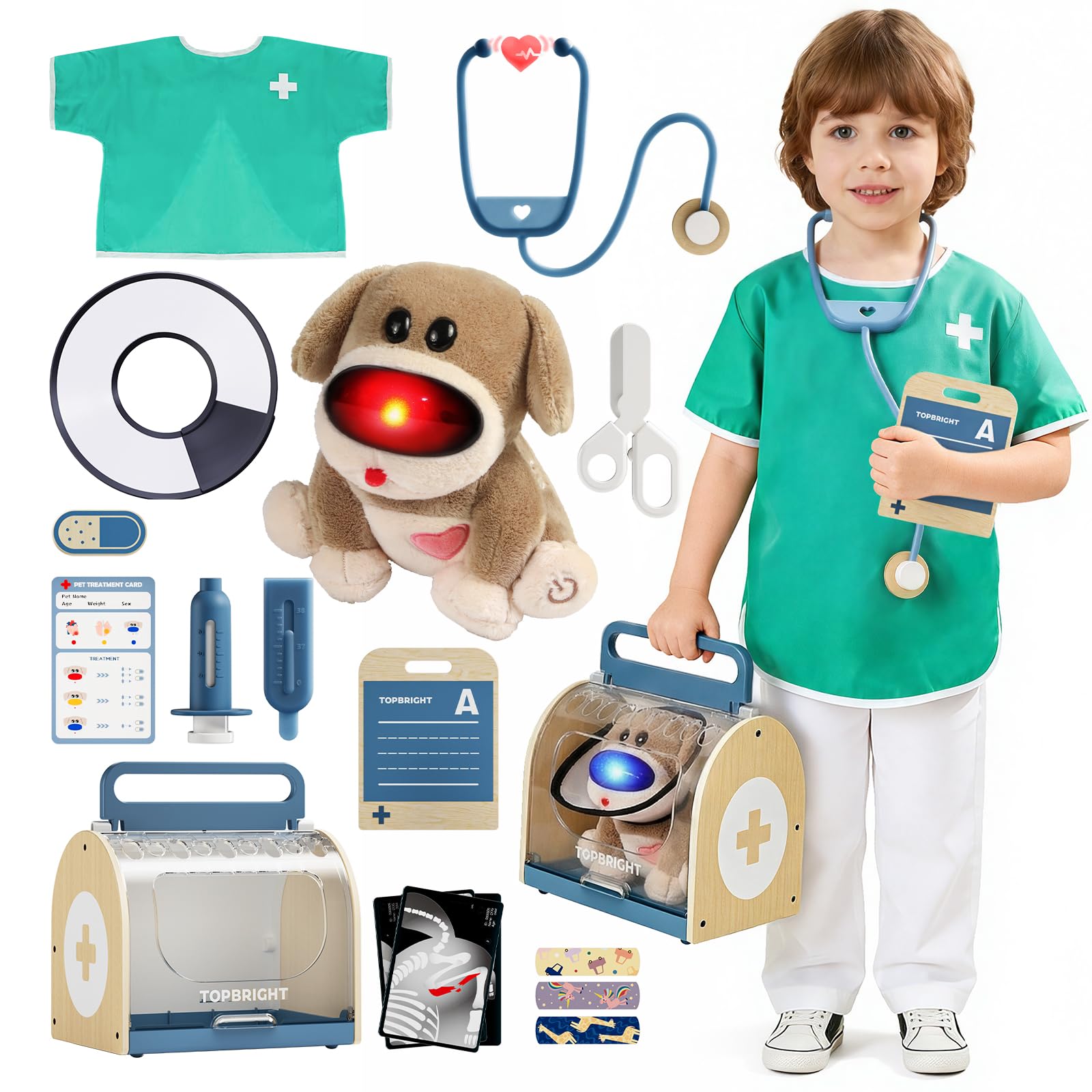 Amazon.com: TOP BRIGHT Doctor Kit for Toddlers 3-5, Pretend Play