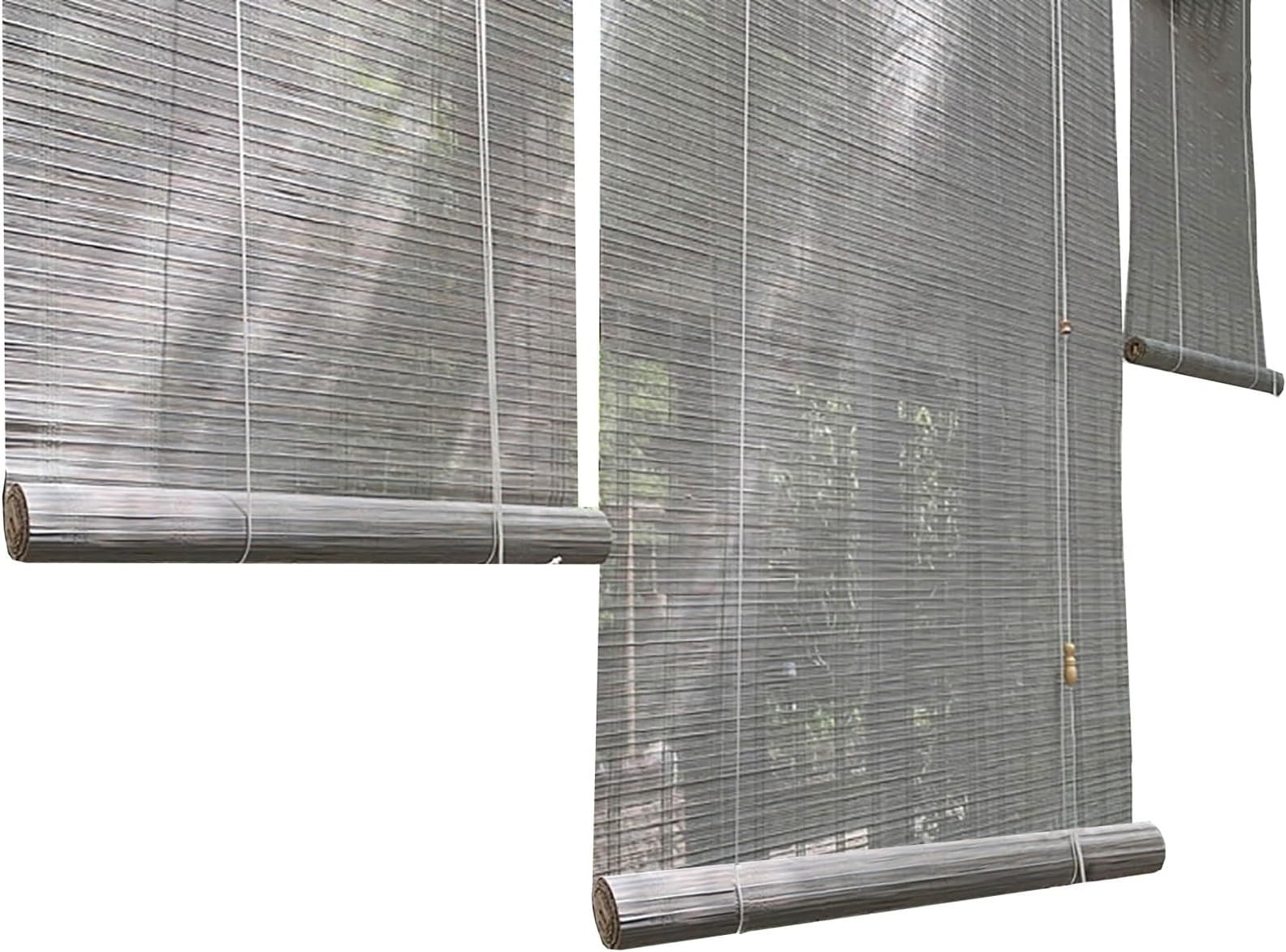 Outdoor Roller Blinds with Hooks, Versatile Patio Porch Shades, Multiple Width Options for Patio, Garden, and Window Use