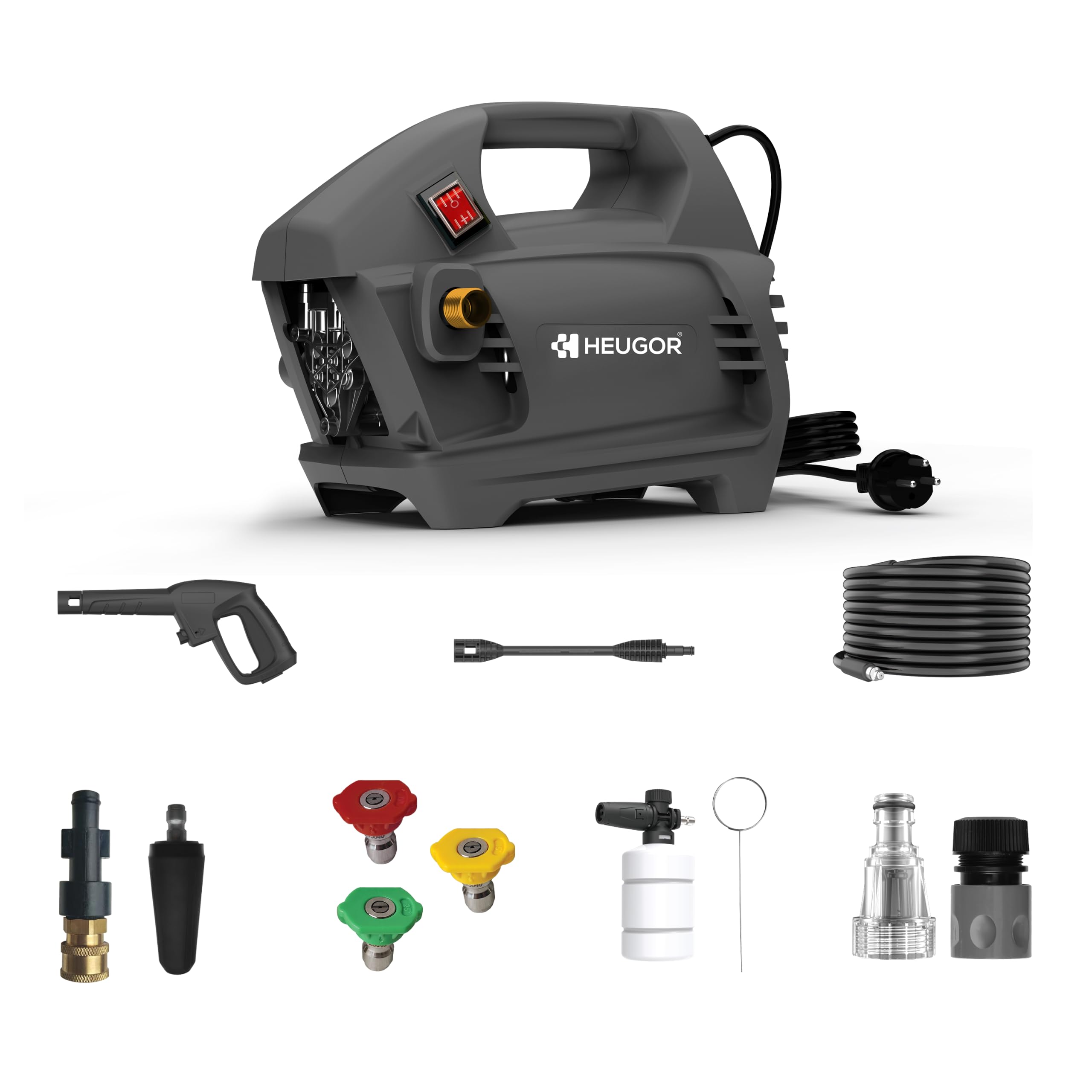 H5 High Pressure Washer, 1400W, 2390 PSI | Induction Motor, Auto Stop, Self-Suction, Portable & Compact, Car & AC Servicing-image-21