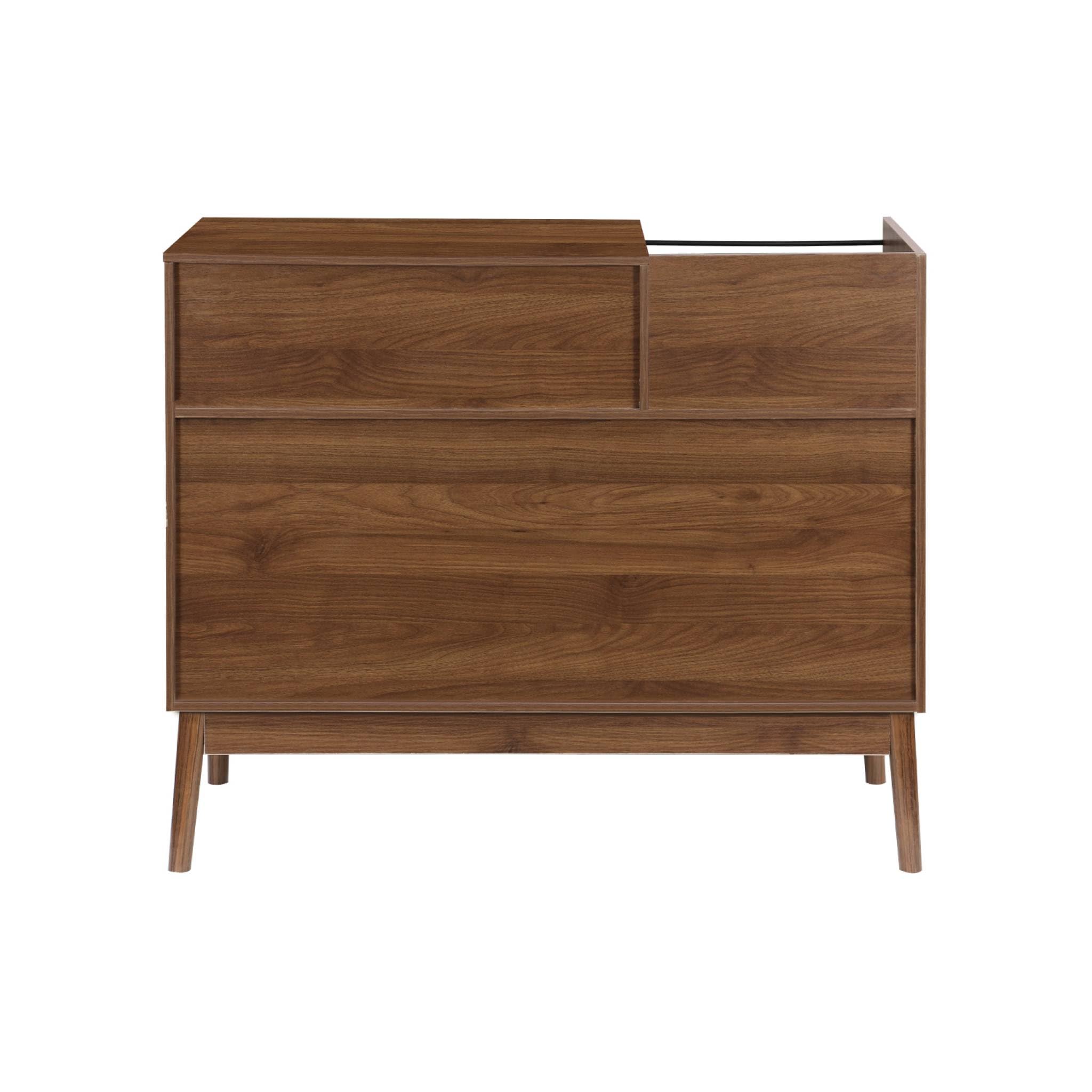 sweeek - Meuble Vinyle Vintage Effet Bois. Népal. L 100 x l 48 x H 81.5cm