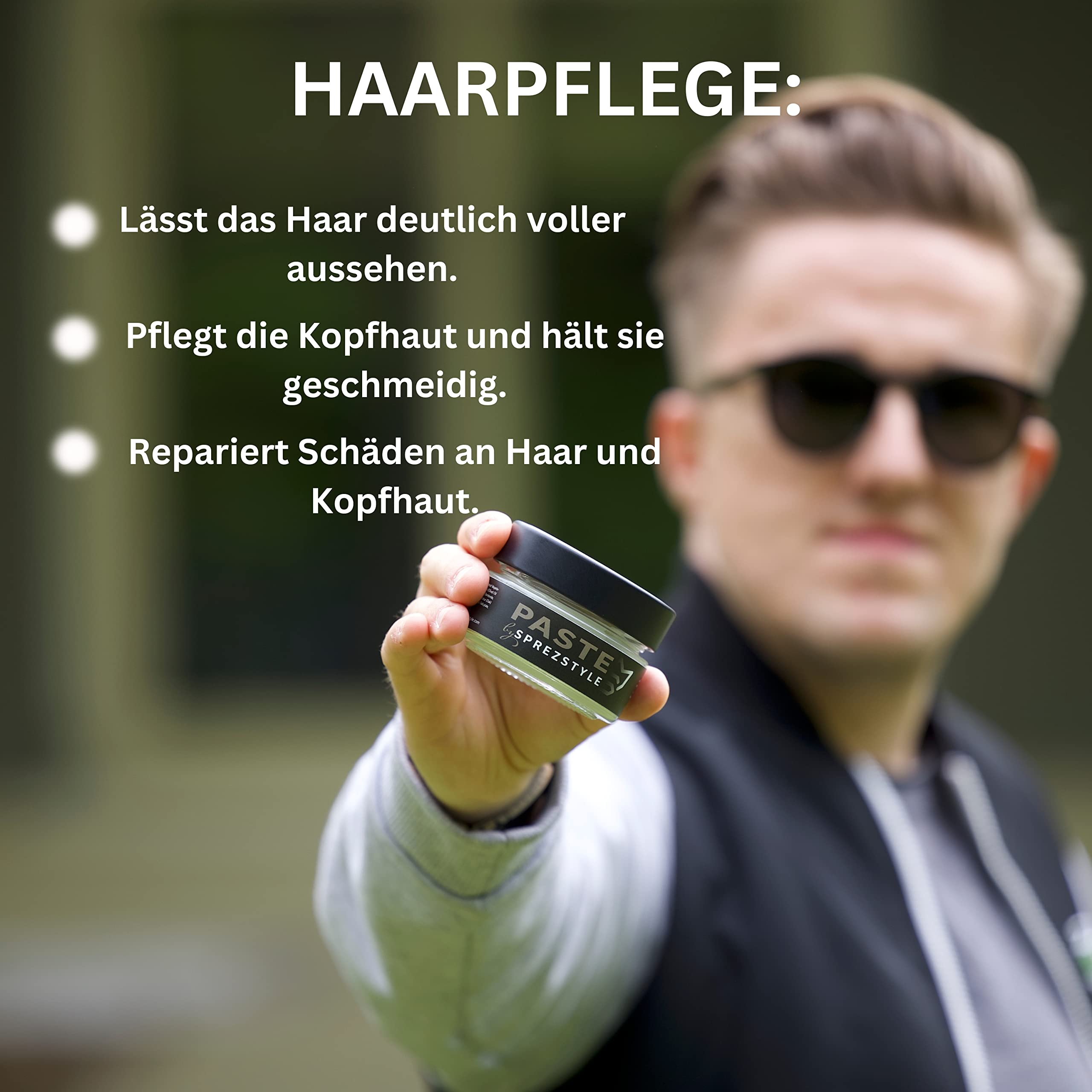 Paste - Haarwachs Männer Matt - Natürliches Haar Wax Herren - Fester Halt, sehr ergiebig, angenehmer Duft - Haarwax Vegan - Hair Clay Wachs - Haarcreme 100ml