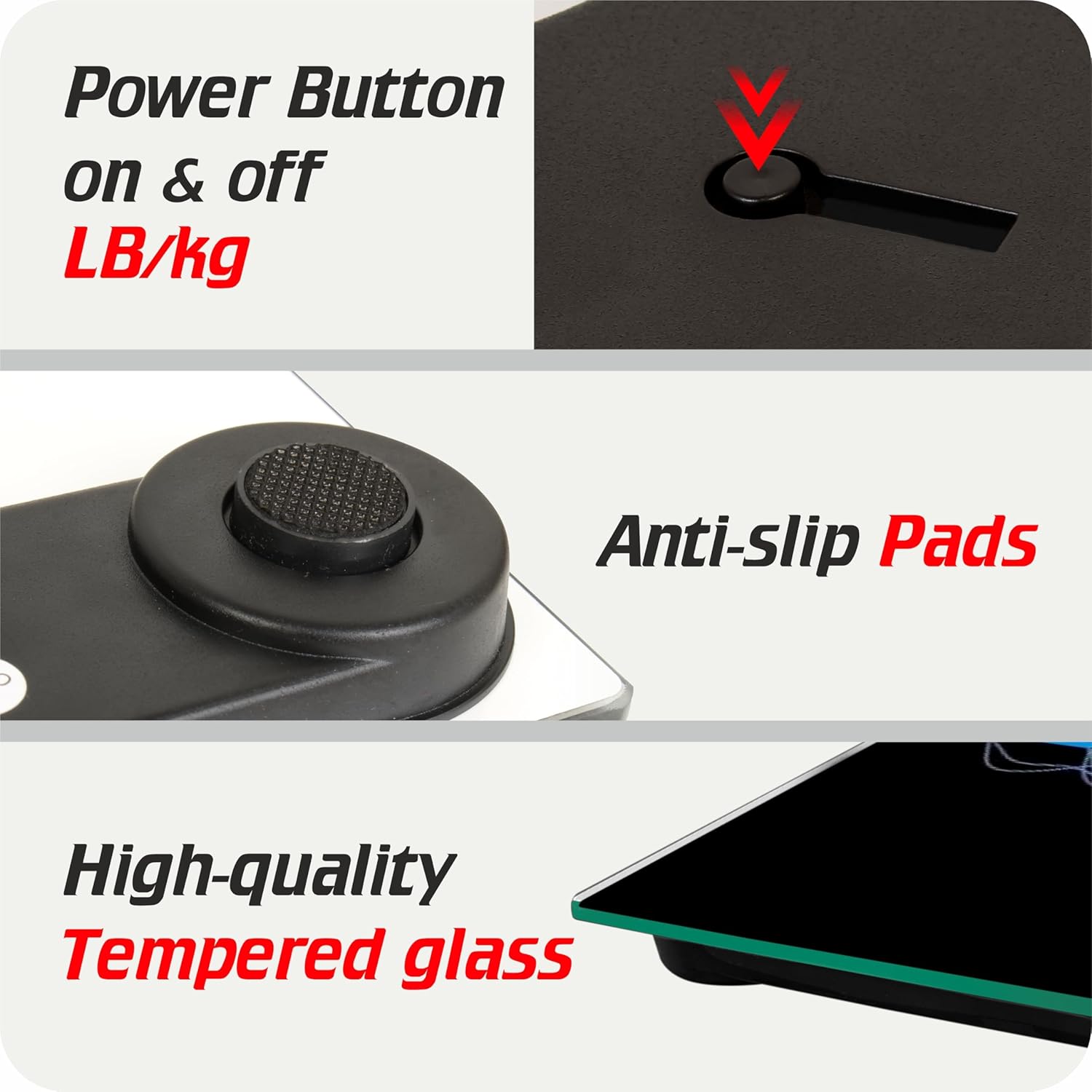 TEKCOOL Weight Machine for Body Weight Thick Tempered Glass LCD Display With 3 Years Warranty Weighing Scale (Wave), 180 Kg 4