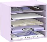 SUPEASY Organisateur de bureau en bois, 5 Organisateur de fichiers papier Tier pour bureau, organisateur de bureau en bois, trieur de courrier de lettres papier, pour l'école de bureau & Accueil Organisation, Noir