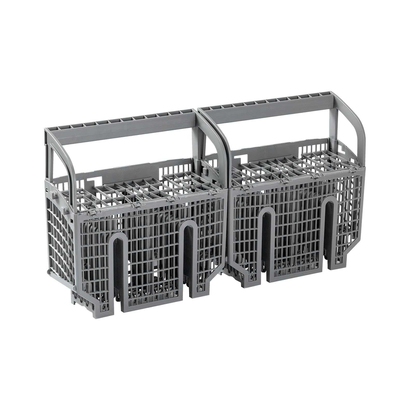 Upgrade 00675794 675794 9001396277 - Cesta de cubiertos para lavavajillas (gris) pieza de repuesto compatible con lavavajillas Bosch, juego de 2