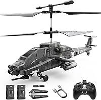 Vista 10 de DEERC Helicóptero de control remoto DE52, helicópteros RC de retención de altitud con estuche de almacenamiento extra, avión de 2.4 GHz juguete