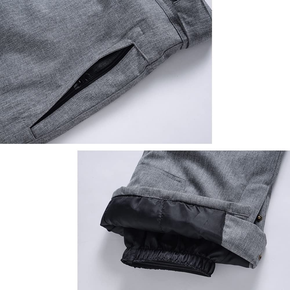 Wygwlg Donna Giacca E Pantaloni Da Sci Impermeabili E Antivento, Tute Da Sci Calde Con Cappuccio Rimovibile Tute Da Neve Per Gli Sport Invernali