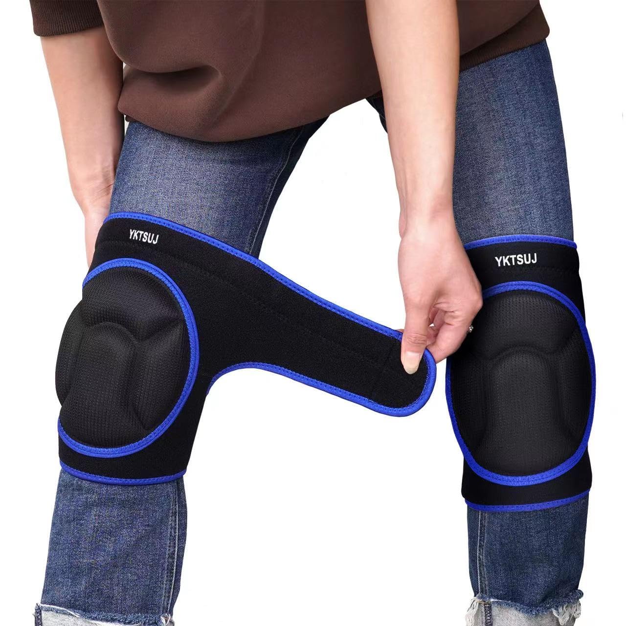 Rodilleras para mujeres y hombres para jardinería, trabajo en casa, limpieza de suelos y alfombras, trabajos de construcción, limpieza de rodilleras con tela de alta elasticidad que protege la