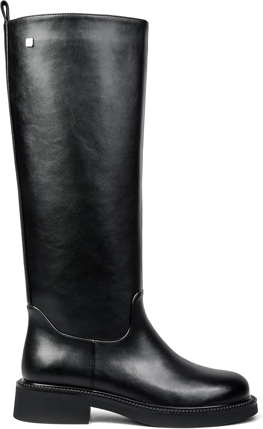 Womens Knee High Chelsea Boots - Round Toe Chunky Low Heel Tall Riding Boots with Inside Zipper, Comfortable Dressy Fashion Long Boots for Daily Work & Casual