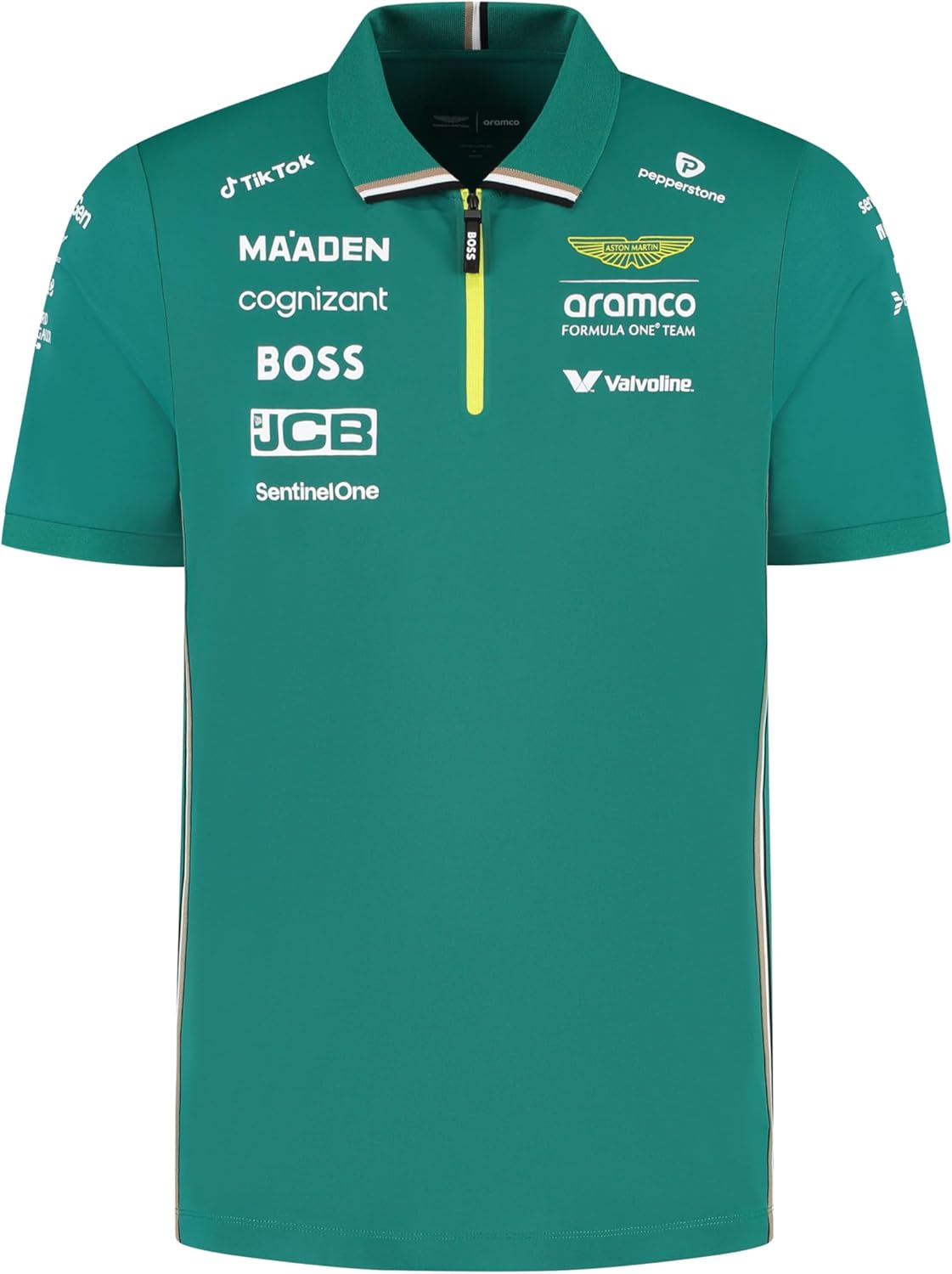Aston Martin F1 2025 Men's Team Polo Green