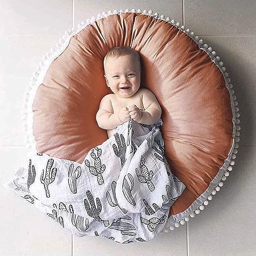Miniatura 40 de Almohada grande para el suelo para niños, cojín redondo para el suelo, almohada circular grande de 35 pulgadas, almohadas redondas para niños