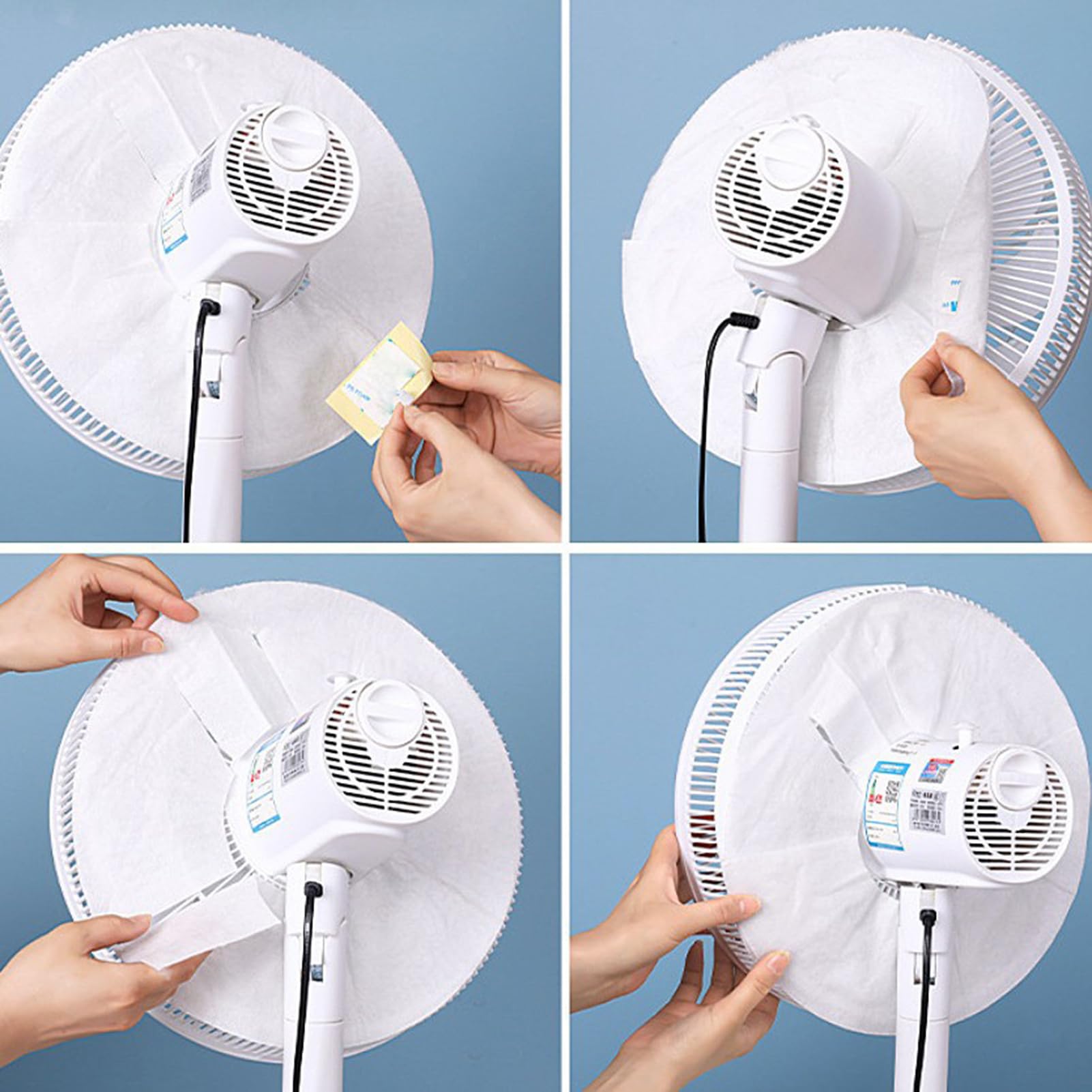 Net Mesh Cover For Fan, Fan Inlet Dust Cover, Damp-Proof Cover For Pedestal  Fan, Electrostatic Adsorption Filter Easy Removal Long-Lasting Guard For ..., image size:1601x1601