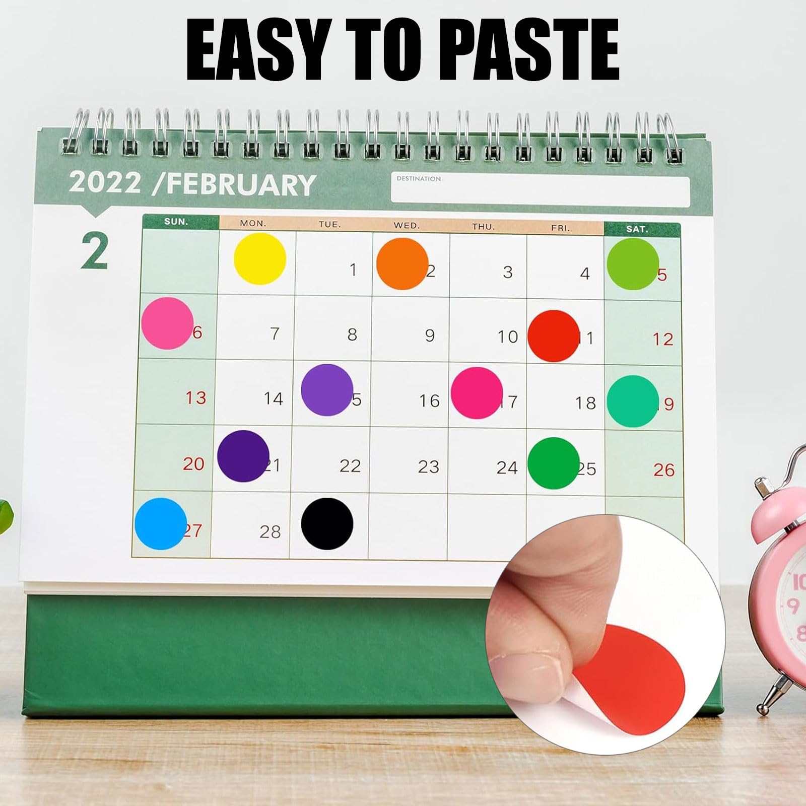 864 Bollini Adesivi Rotondi 20mm - 16 Colori, Per Artigianato, Etichettatura, DIY - Foto 2