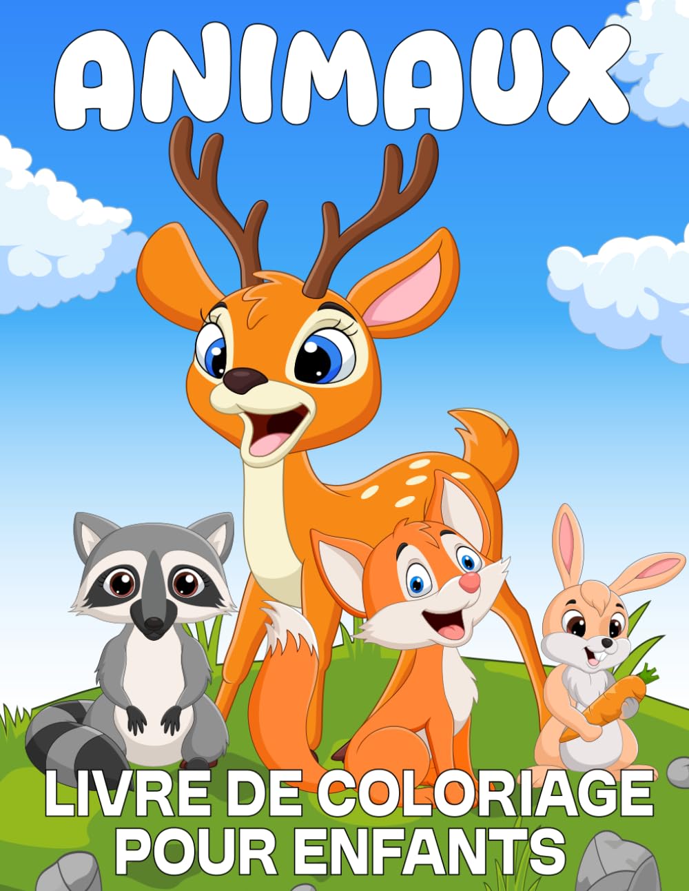 Animaux Livre de coloriage: 30 Dessins animaux Mignons à colorier Pour Enfants 3-8 ans