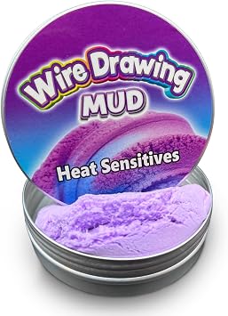 Heat Sensitive Mud - 2 x Squeezable Exciting Putties Non-Toxic Long Lasting Non-Drying Stress Relief Hand Exercise Science Learning & Fun for Kids