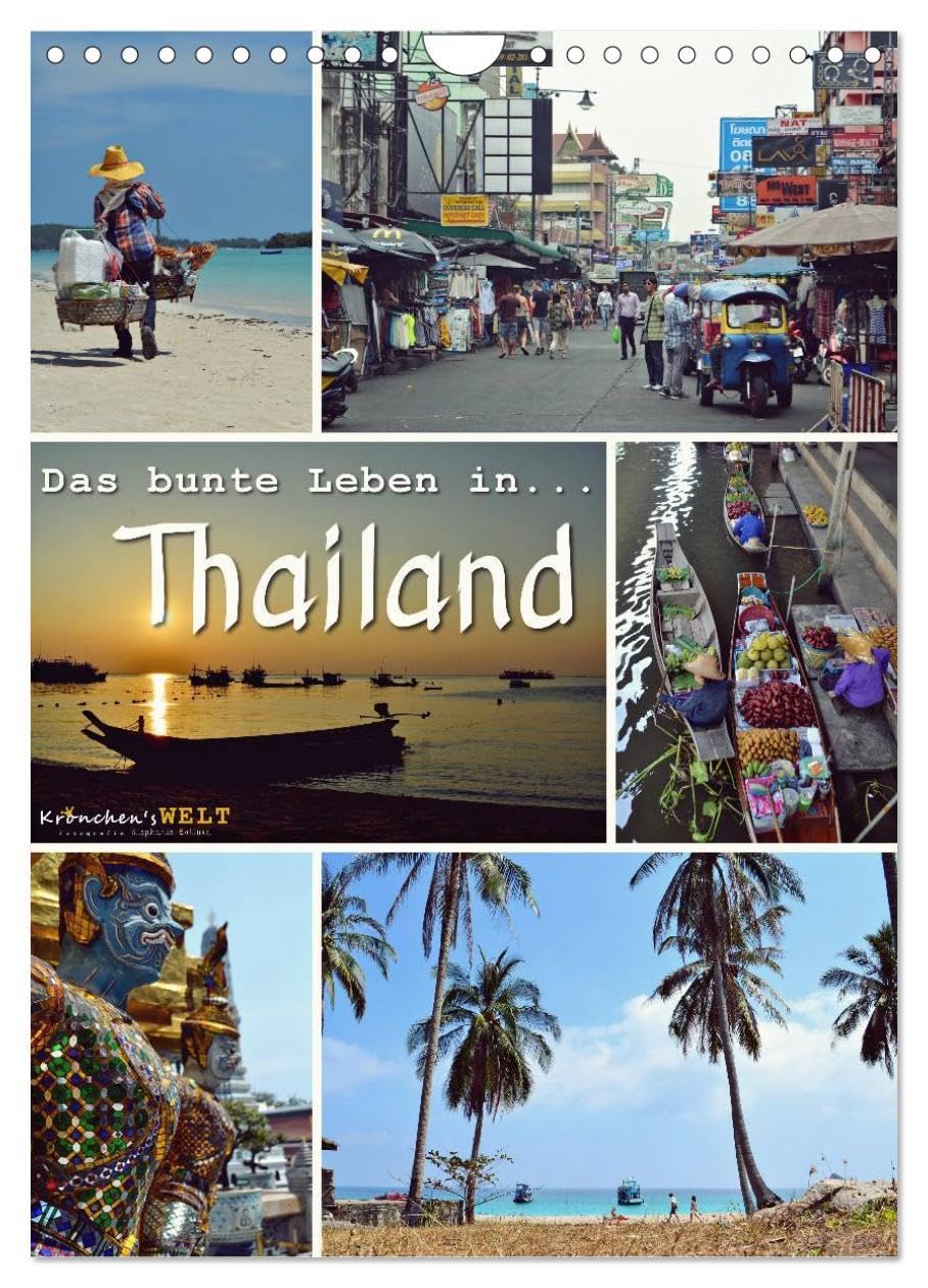 Calendrier Asie Thaïlande 2026 souvenirs de voyage et évasion au quotidien A4
