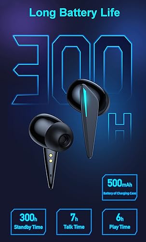 Miniatura 5 de Auriculares para juegos con micrófono en el oído auriculares inalámbricos Bluetooth 53 impermeables auriculares de larga duración de la batería modo