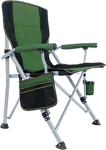 Miniatura 1 de Lamberia Silla de campamento plegable para adultos, resistente, capacidad de 330 libras, silla de campamento al aire libre, gruesa de malla Oxford