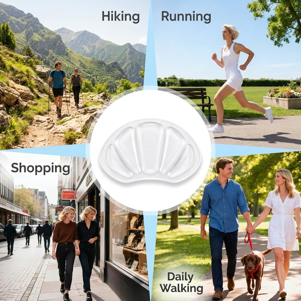 3 PARES de taloneras de gel para zapatos, almohadillas autoadhesivas para talones, transparentes e invisibles, protector de talon, plantillas antideslizantes contra rozaduras y ampollas