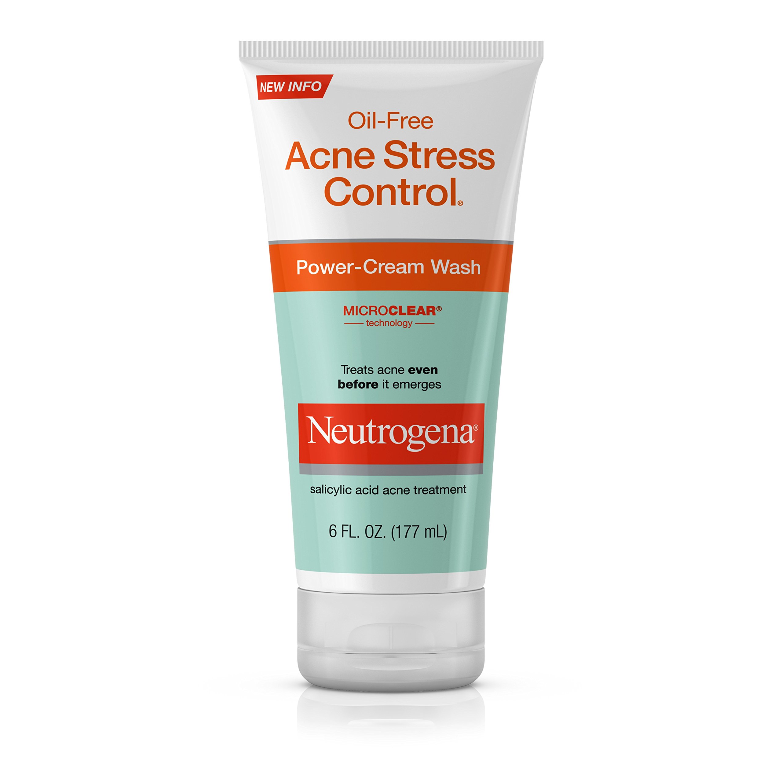 NeutrogenaAcne Stress Control Oil-Free Power-Cream Wash 6 oz (Pack of 2)