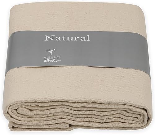 MISZBHA - Alfombras y mantas de yoga 100% algodón indio Perfecto para yoga restaurativo y meditación Paquete de 1