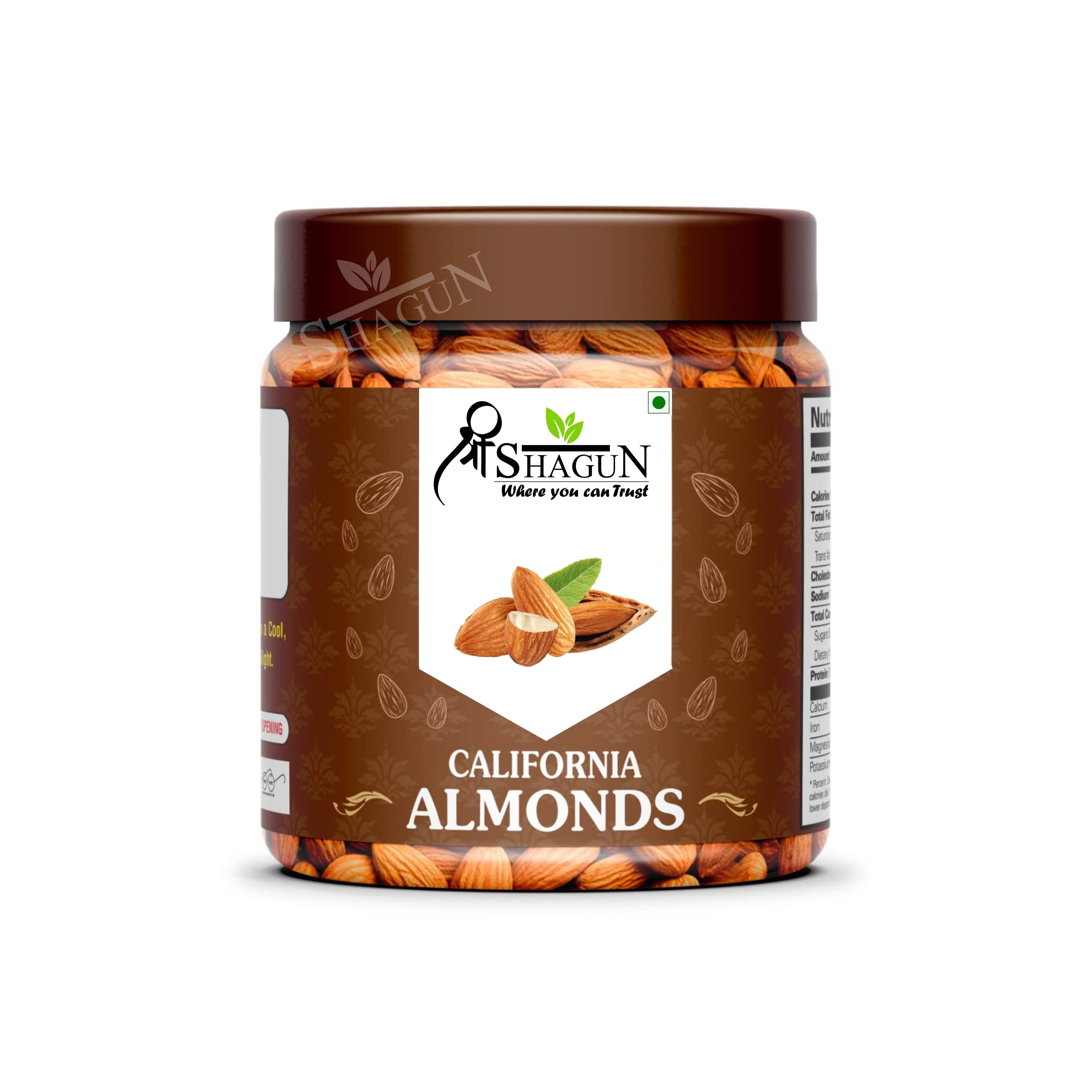 श्री SHAGUN 100% Natural Premium Raw California Almonds Dried, Nutritious & Delicious California Badam, Rich in Vitamin E & Manganese, Dry Fruit - 500gm (B09JGNMPPT) Amazon Price History, Amazon Price Tracker