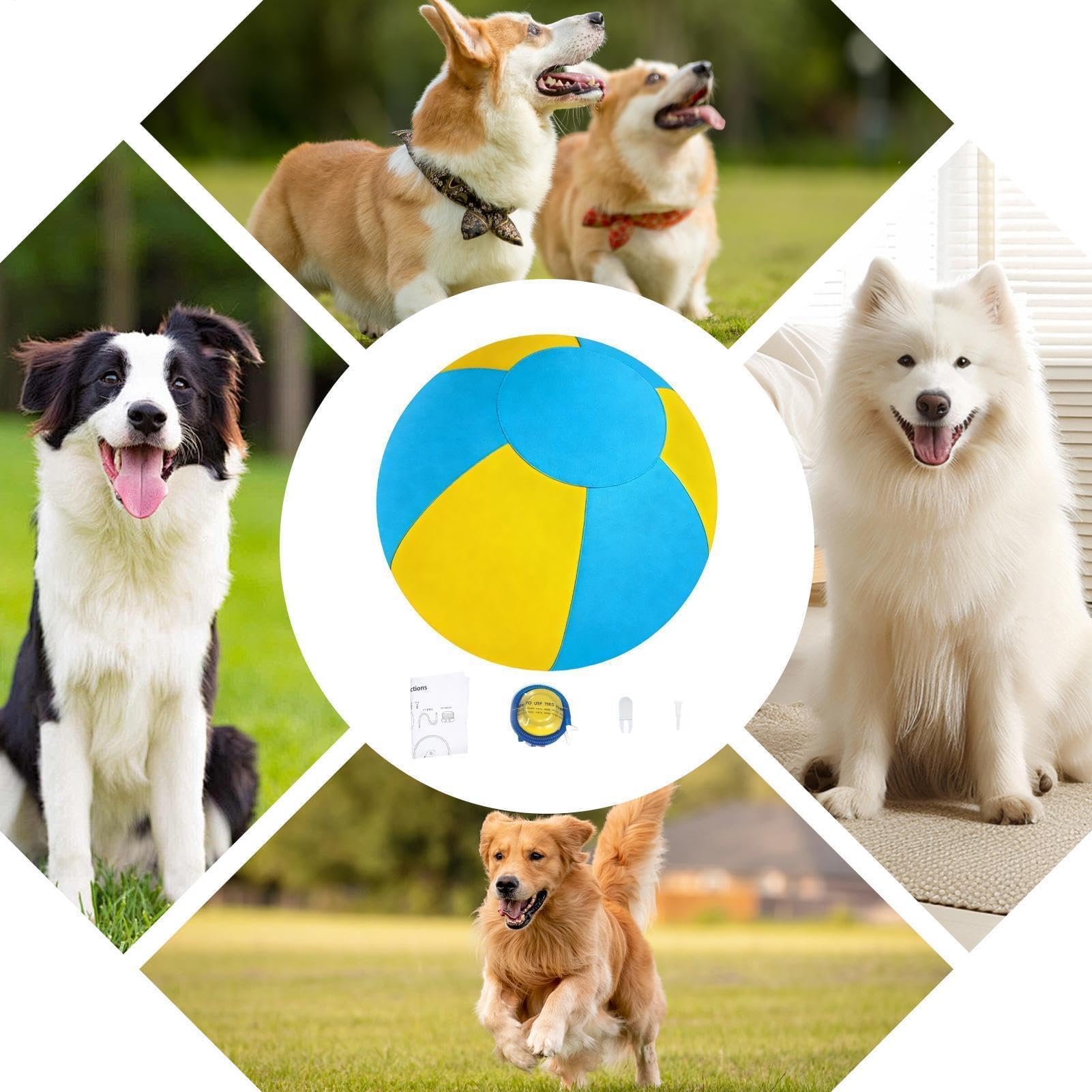 Herding Ball – Ballon mobile interactif – 20,5 x 13 x 13 cm – Jouet pour chien – pour jouer en plein air, stress, tension, ennui, stimulation, enrichissement