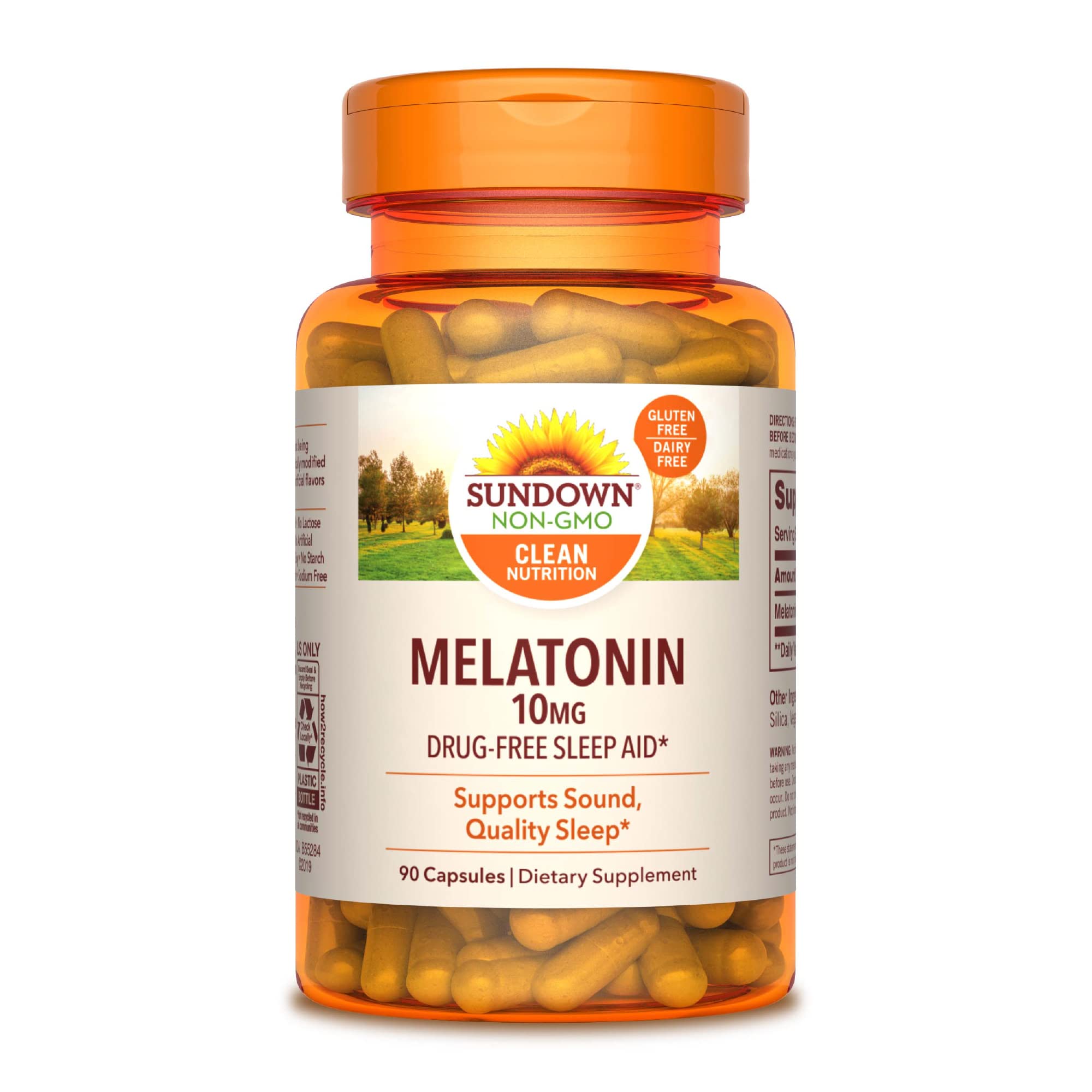 SundownMelatonin Dietary Supplement Capsules, 10 mg, 90 count