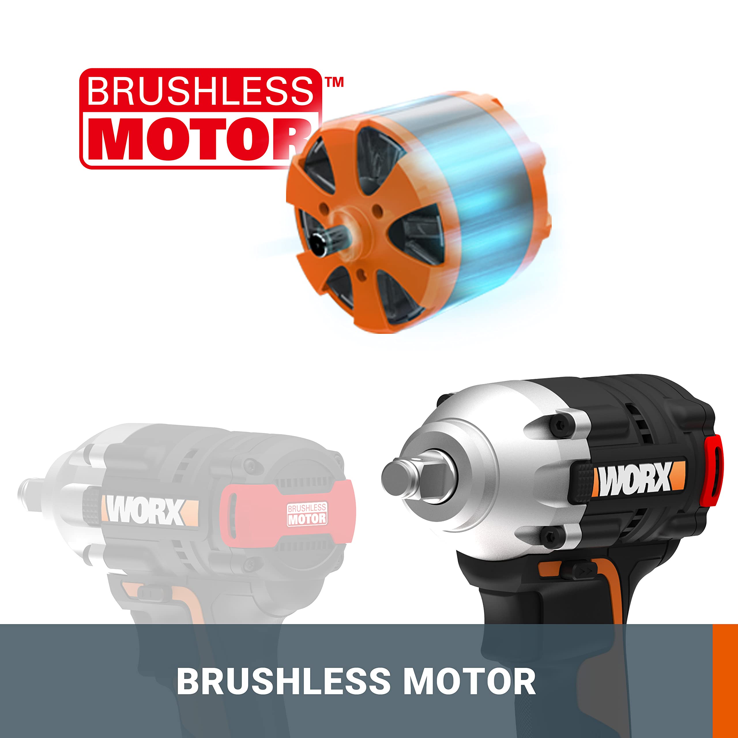WORX WX272.9 Bürstenloser Akku Schlagschrauber 20V - 300Nm, mit