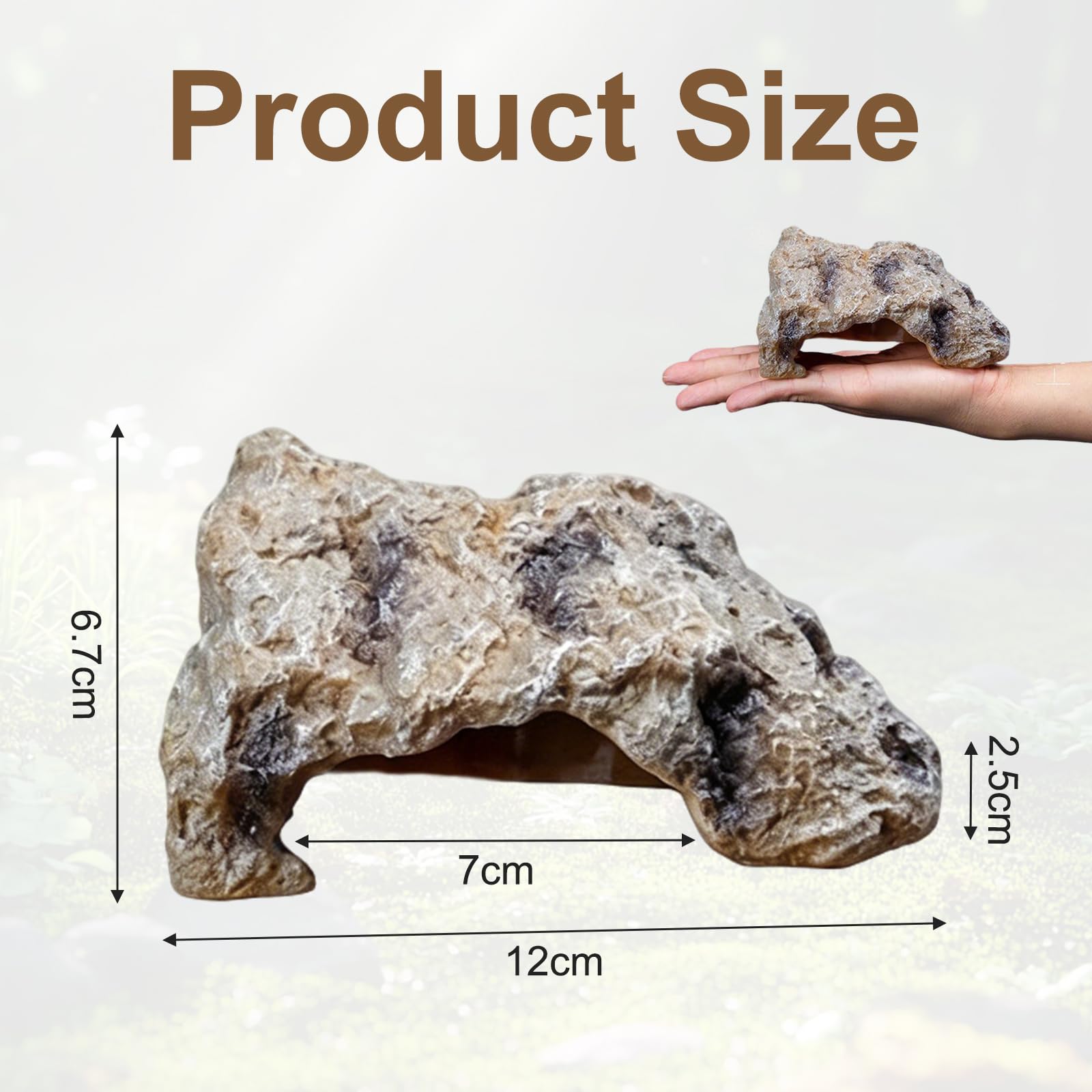Cueva Natural Hiding PequeñA,Escondite De Reptiles,DecoracióN De Cueva,DecoracióN Cueva Adorno para PequeñOs Lagartos Serpiente Tortuga Ranas Anfibios PequeñA Cueva Escondite DragóN Barbudo