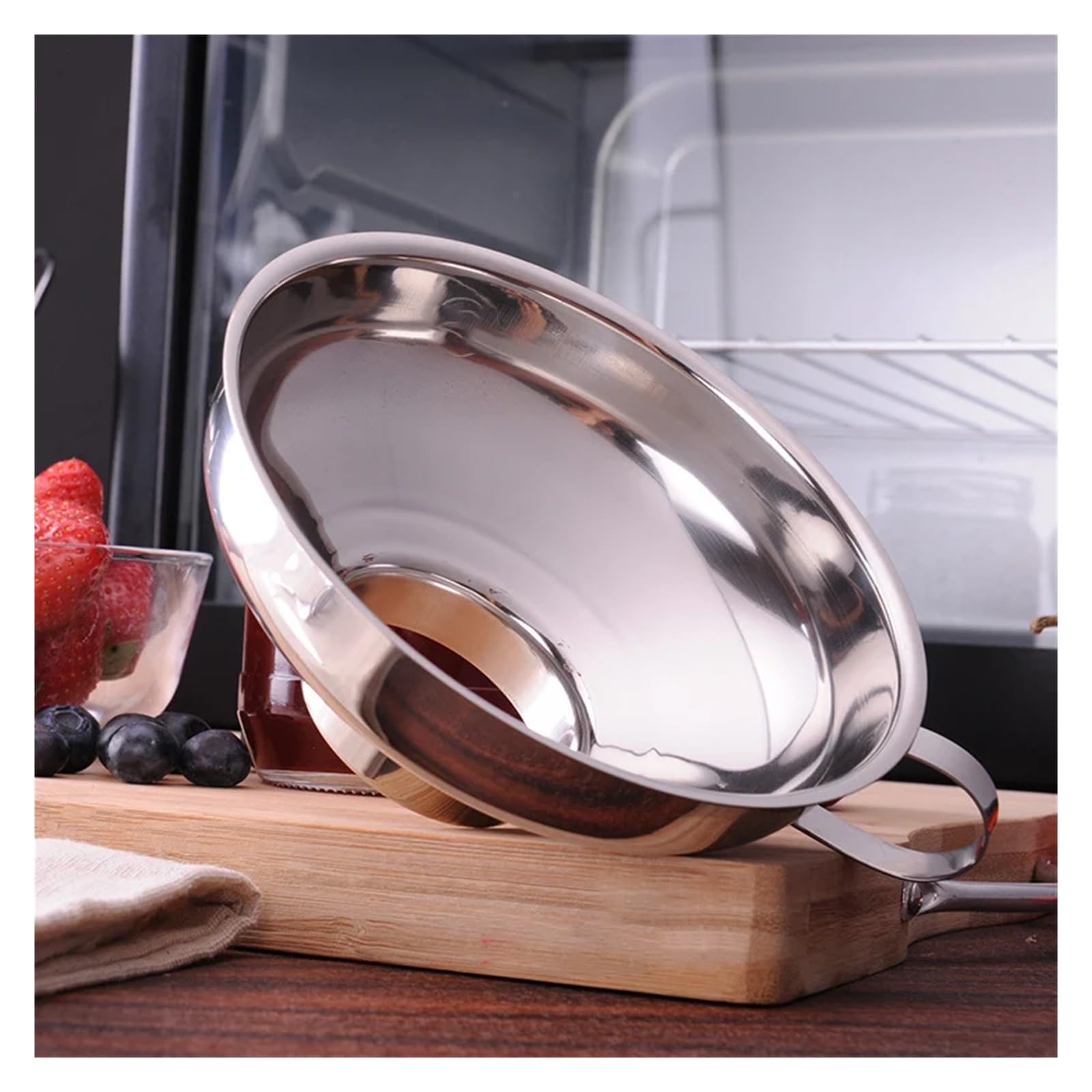 Funnels (hogar y Cocina) Embudo de enlatado de Acero Inoxidable, Embudo de Tarro de Boca Ancha con Mango for tarros de Boca Ancha y Regular, Embudo de Mermelada de Metal de Calidad alimentaria