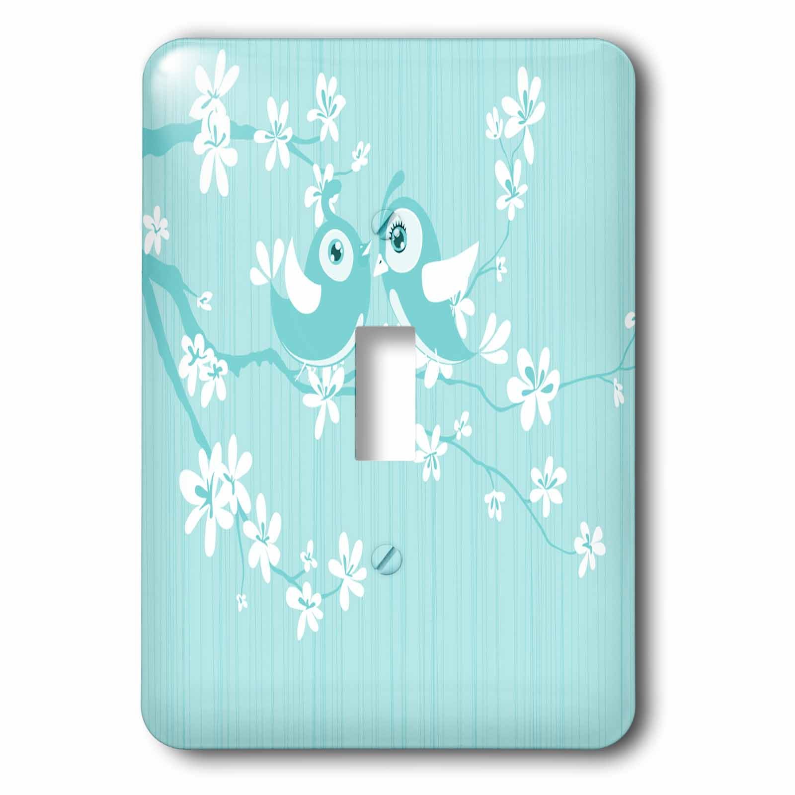Interruptor de palanca decorativo de pájaro turquesa para salones y dormitorios elegantes 3dRose