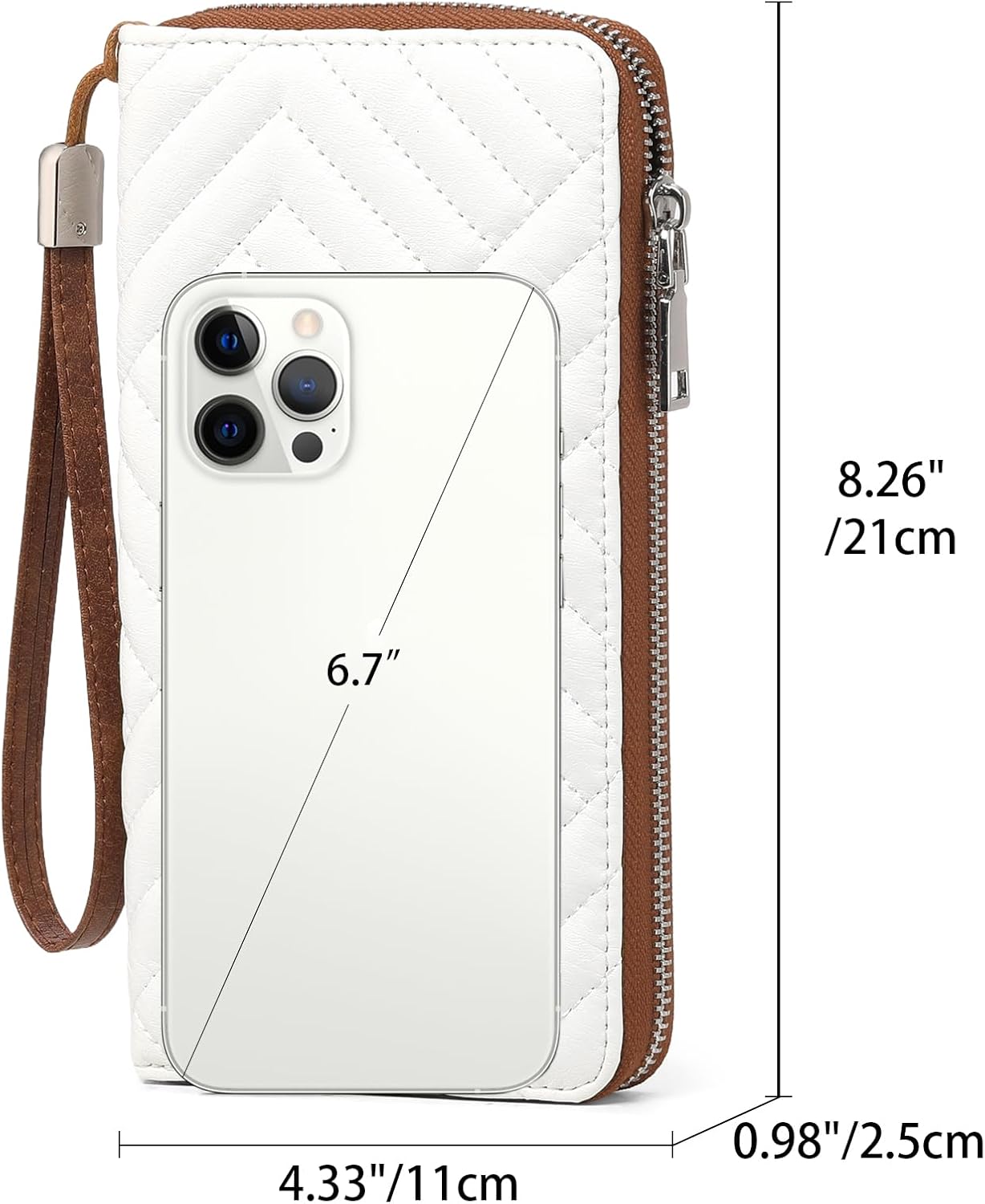 GOIACII Womens Wallet RFID Blocking Leather Large Capacity Long Purse Card Clutch Wristlet - Image 4