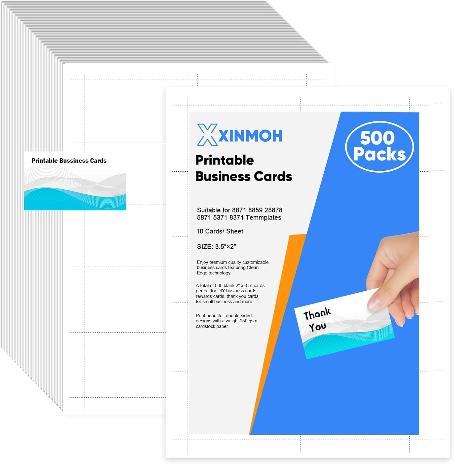 Thick Business Cards 500 Printable Business Card