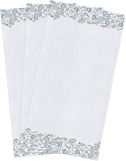 Kitchen Towels Microfiber Cleaning Cloths, Simple Ethnic Style Flowers Plants Soft Dish Towels for Kitchen, Pack of 3 Absorbent Hand Towels Reusable Tea Towels,Bar Towels,18x28 Inch