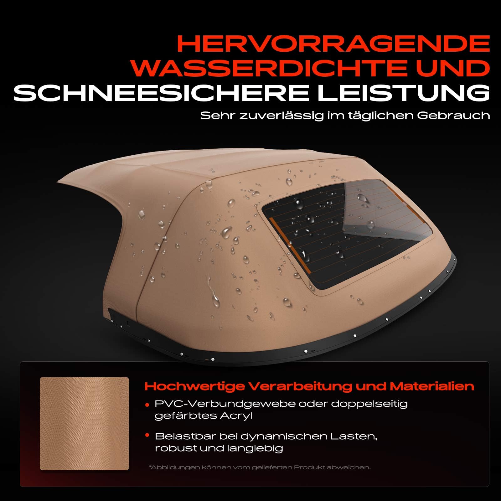 Frankberg Capote de cabriolet Softtop Brun Plastique Compatible avec Barchetta 183 1.8 16V 1995-2005 Cabriolet