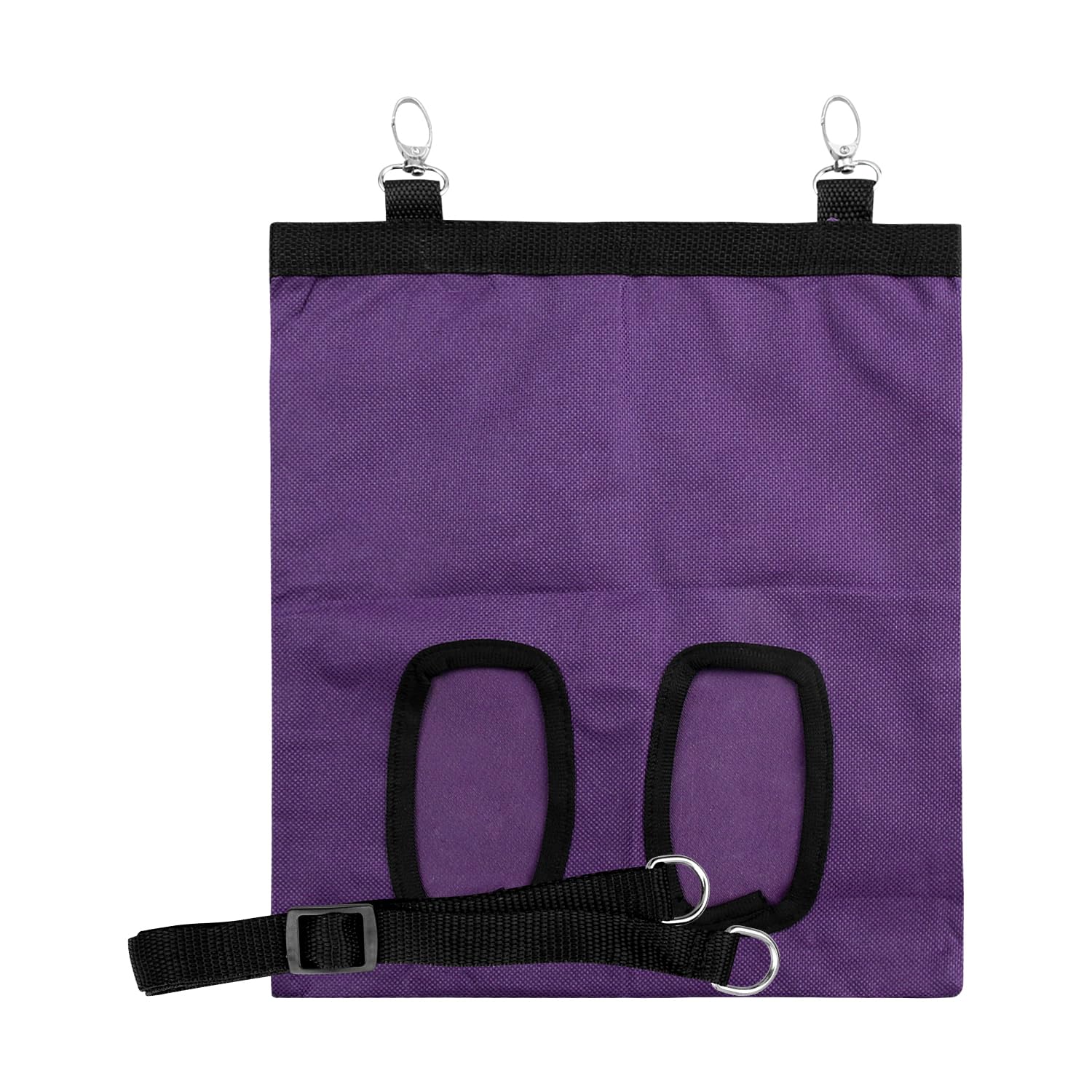 Rumyve Rabbit Hay Feeder Bag,Long Wear Feeder Bag,Oxford Fabric Hanging Bag,Small Animals Hay Feeder Bag for Rabbit Guinea Pig Hamster(Purple)