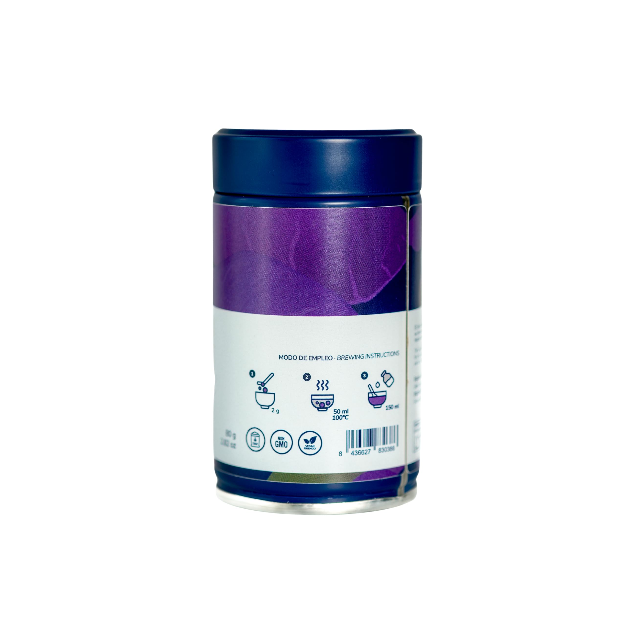 La Tetera Azul Ube Latte en Polvo 80g de Ñame Morado para Bebidas. Base para Infusión Violeta. Sin Azúcar Añadido, Vegano y Sin Gluten. Formato Bote | Base para Infusión Violeta, Sin Azúcar Añadido, Vegano, Sin Gluten, Formato Bote
