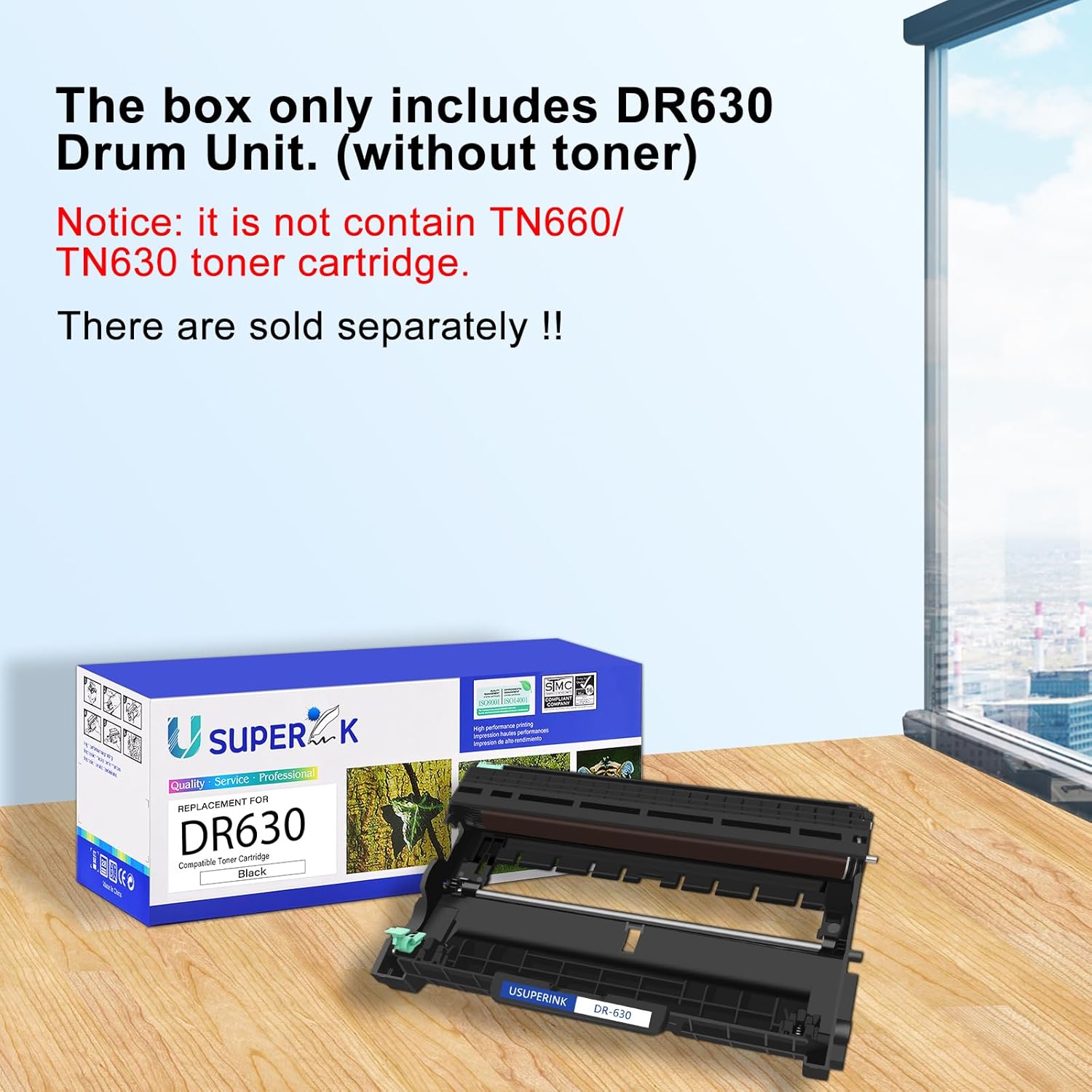 SuperInk Compatible DR630 Drum Unit Replacement for Brother HL-L2300D HL-L2320D HL-L2340DW HL-L2360DW HL-L2380DW DCP-L2540DW MFC-L2700DW Printer (4 Pack DR630)