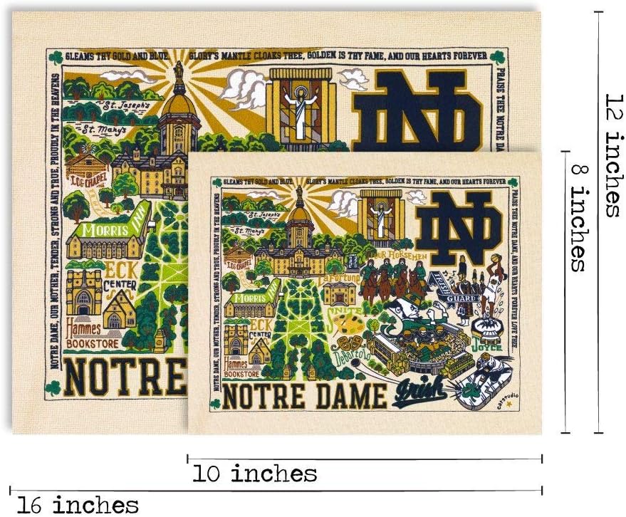 Catstudio Collegiate Fine Art Print - Notre Dame University - Wall Art - Print - Ideal for Home Office Décor for Notre Dame Fans & Alumni