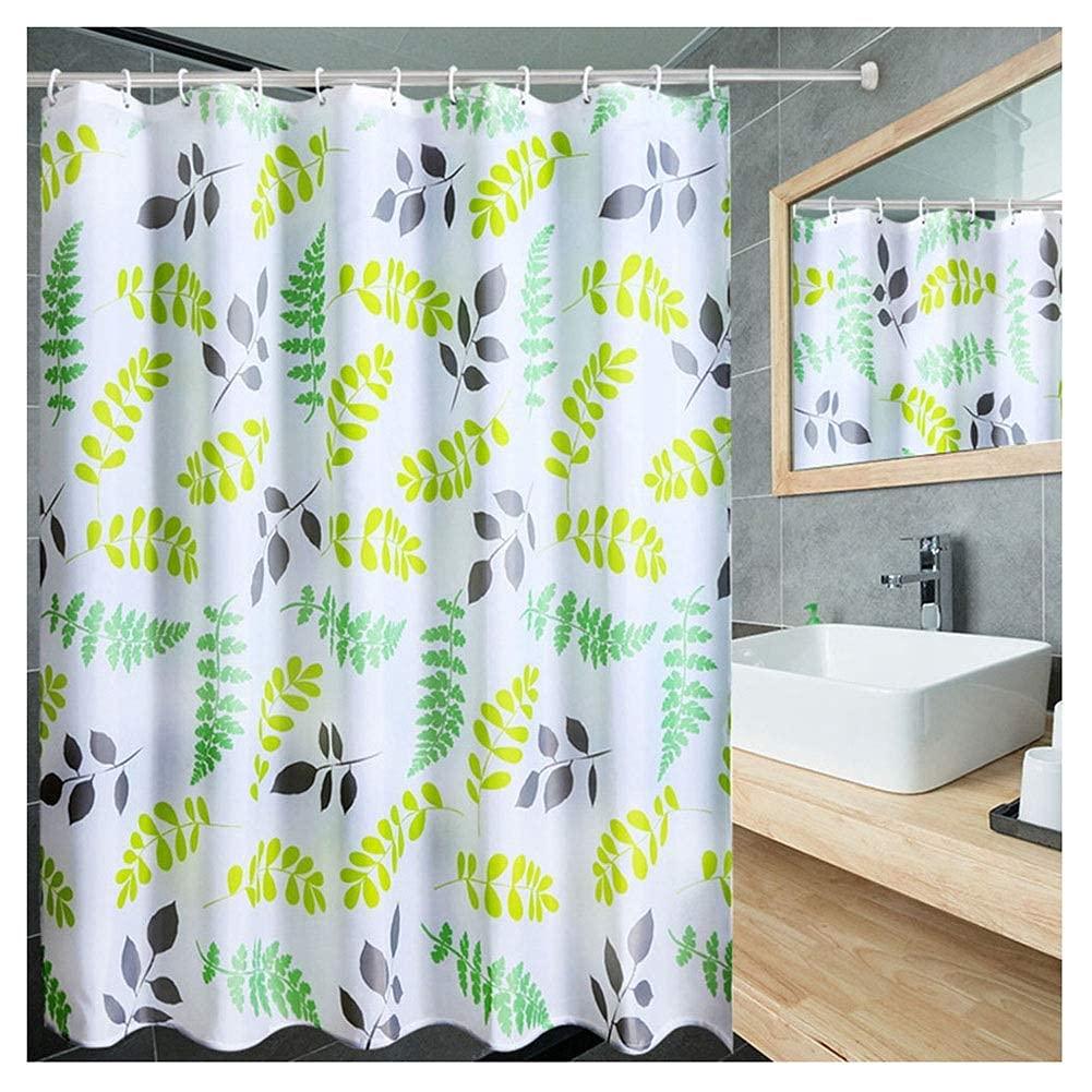 Rideau de douche en polyester avec ourlet magnétique pour salle de bain