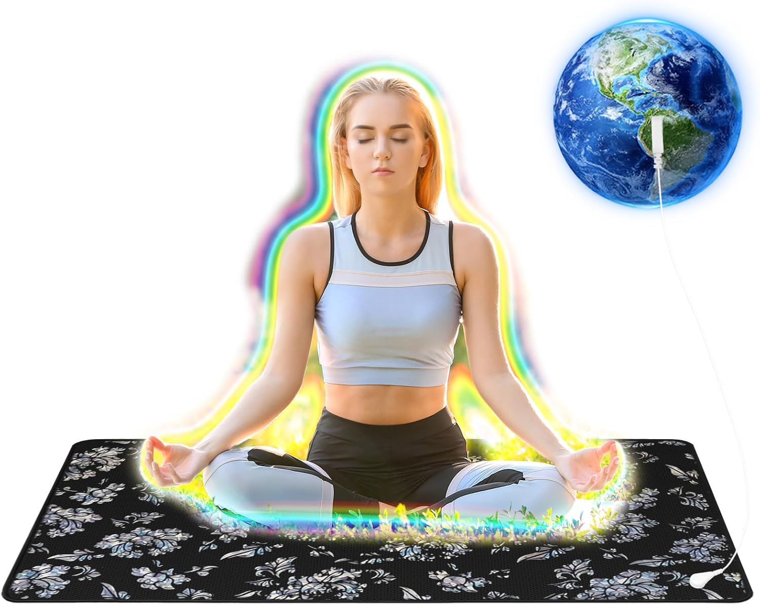 Amazon.com: Grounding Mat Kit with 15ft Grounding Cord for Yoga Bed ...