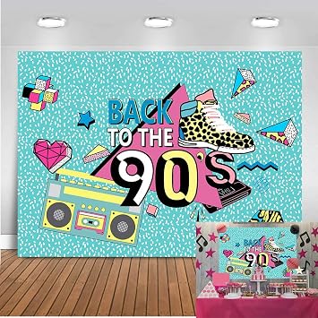 Art Studio 90s Theme Music Party Photography Backdrops Hip-Hop Colorful Graffiti Style Photo Booth Studio Props Lets Glow Party Decor Supplies Retro Radio Fashion Shoes Photo Background Vinyl 7x5ft
