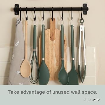 simplywire - Kitchen Utensil Holder and Organiser - Black