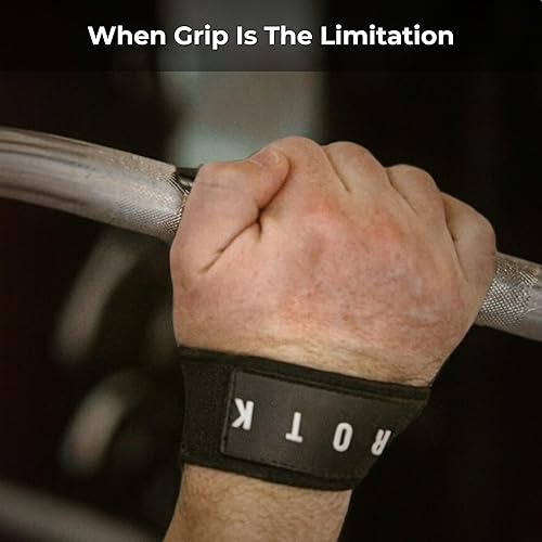 Miniatura 6 de ROTK - Correas de levantamiento de pesas para hombres de 22 pulgadas acolchadas para levantamiento de pesas y correas de gimnasio para hombres Negro